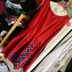 60’s Vintage Red Satin Dress